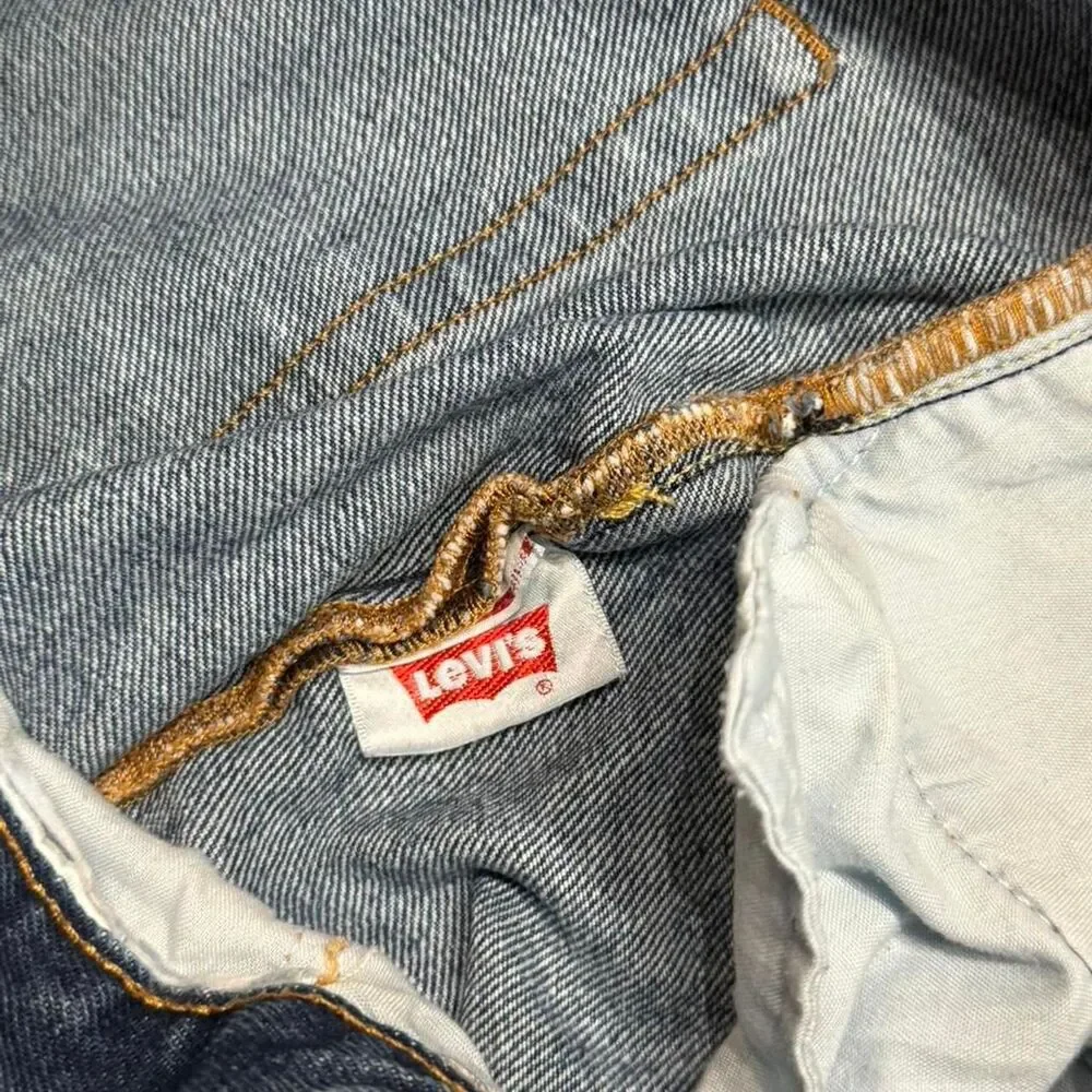 Levi's Premium Big E 501 Button Fly Blue Jean Cut Off Shorts